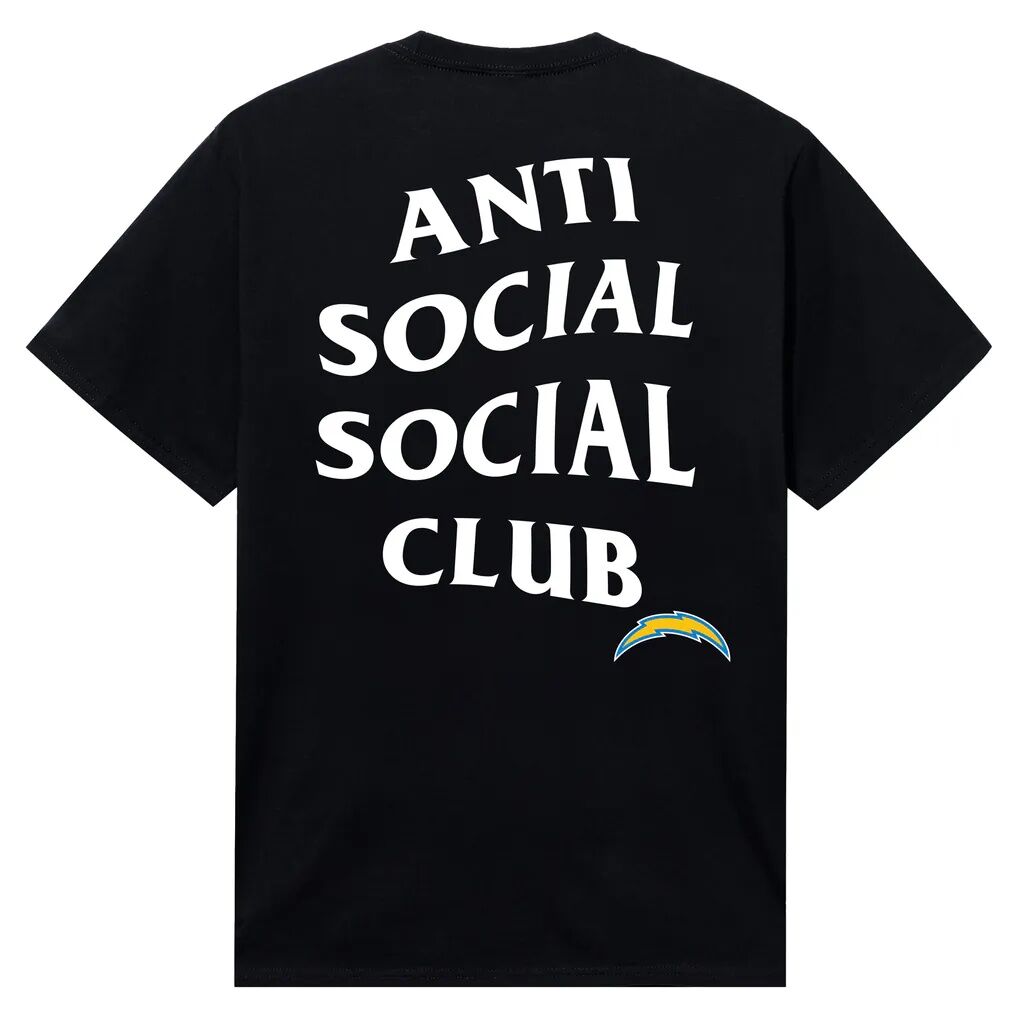 Los Angeles Chargers AntiSocialSocialClub x NFL Unisex Snap T-Shirt