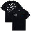 Los Angeles Chargers AntiSocialSocialClub x NFL Unisex Snap T-Shirt - Black - Front View