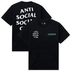 Los Angeles Chargers AntiSocialSocialClub x NFL Unisex Snap T-Shirt - Black - Front View