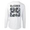 Nathan MacKinnon Colorado Avalanche Levelwear Oscar Long Sleeve T-Shirt - White - Detail View