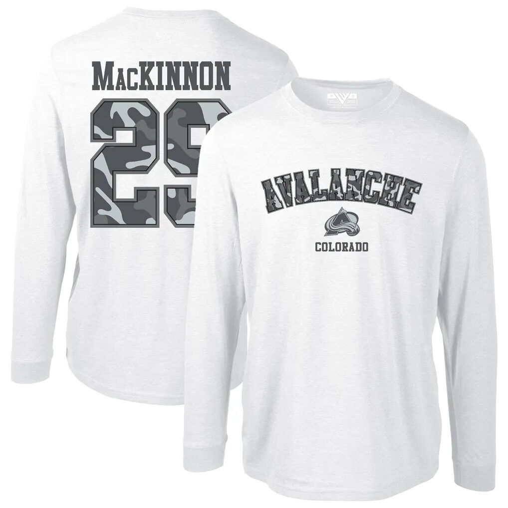 Nathan MacKinnon Colorado Avalanche Levelwear Oscar Long Sleeve T-Shirt