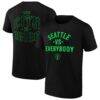 Seattle Sounders FC Paper Planes Unisex The City Is Mine T-Shirt - Black - Front View
