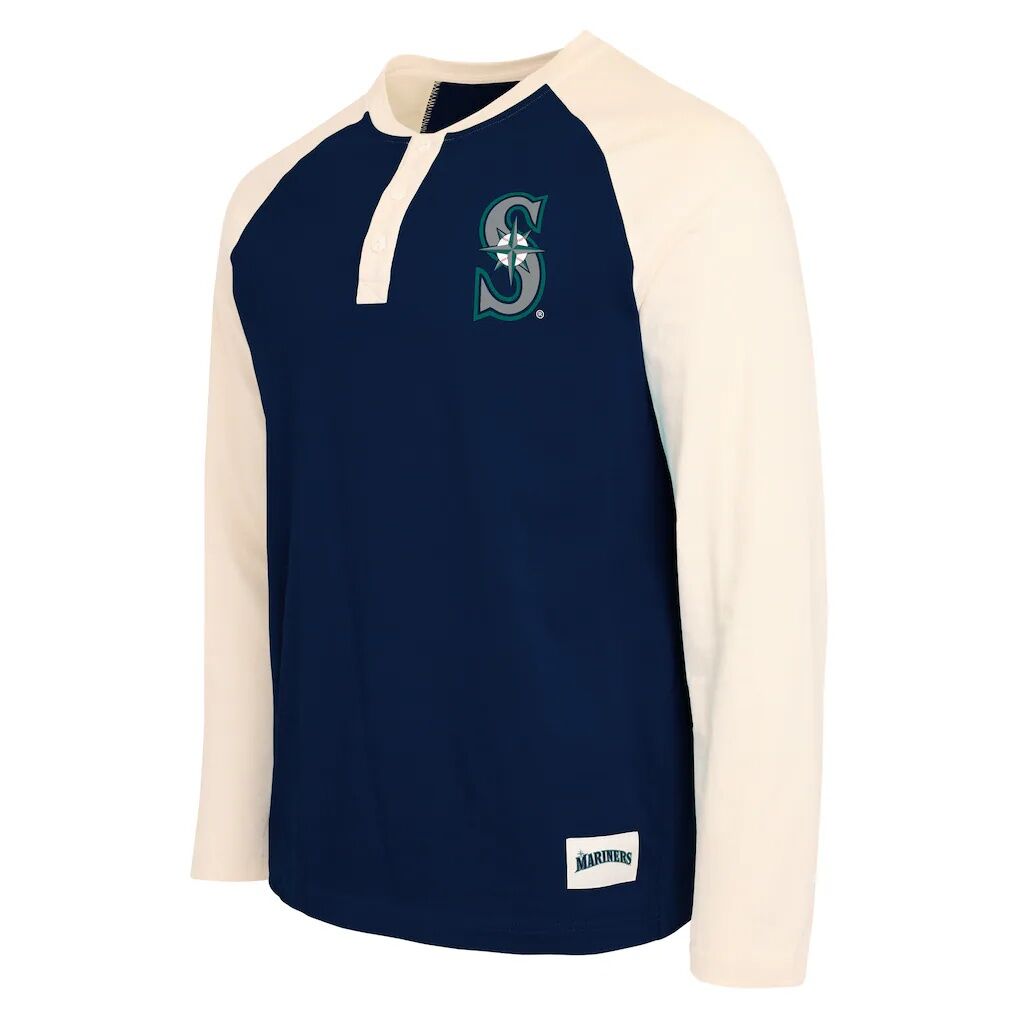Seattle Mariners Darius Rucker Collection by Fashion7 Henley Long Sleeve T-Shirt - Navy/White
