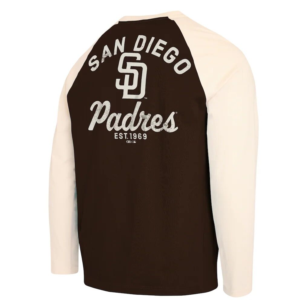 San Diego Padres Darius Rucker Collection by Fashion7 Henley Long Sleeve T-Shirt - Brown/White