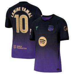 Lamine Yamal Barcelona Nike 2026/27 Away Match Authentic Jersey - Purple - Front View