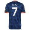 Bukayo Saka Arsenal adidas 2026/27 Away On-Field Authentic Jersey - Navy - Detail View
