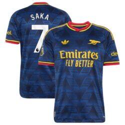 Bukayo Saka Arsenal adidas 2026/27 Away On-Field Authentic Jersey - Navy - Front View