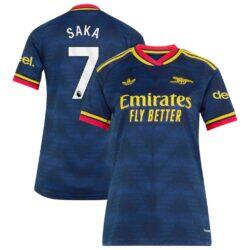 Bukayo Saka Arsenal adidas Women's 2026/27 Away Replica Jersey - Navy - Front View