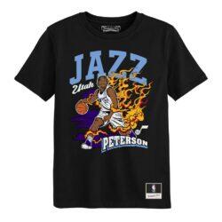 Darryn Peterson Utah Jazz Mitchell & Ness Preschool Fired Up T-Shirt - Black - Front View