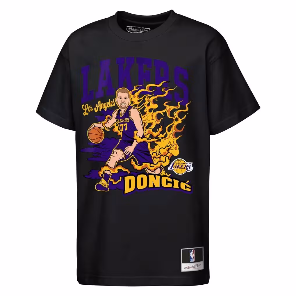Luka Dončić Los Angeles Lakers Mitchell & Ness Youth Fired Up T-Shirt