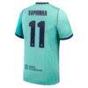 Raphinha Barcelona Nike 2026/27 Third Stadium Replica Jersey - Turquoise - Detail View