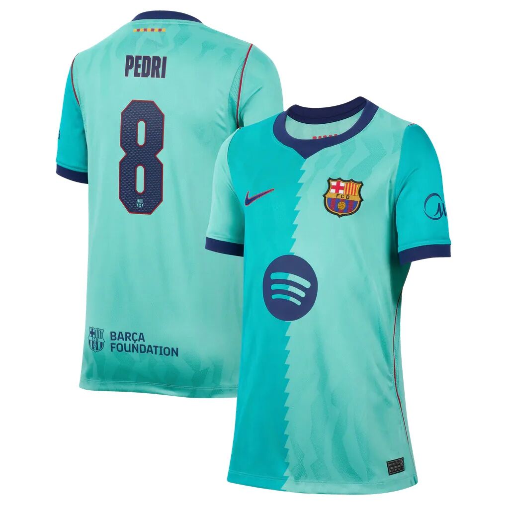 Pedri Barcelona Nike Youth 2026/27 Third Stadium Replica Jersey - Turquoise