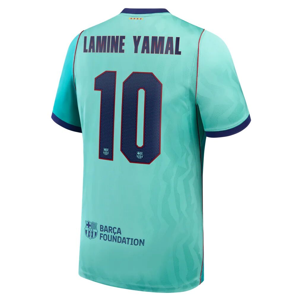 Lamine Yamal Barcelona Nike 2026/27 Third Stadium Replica Jersey - Turquoise