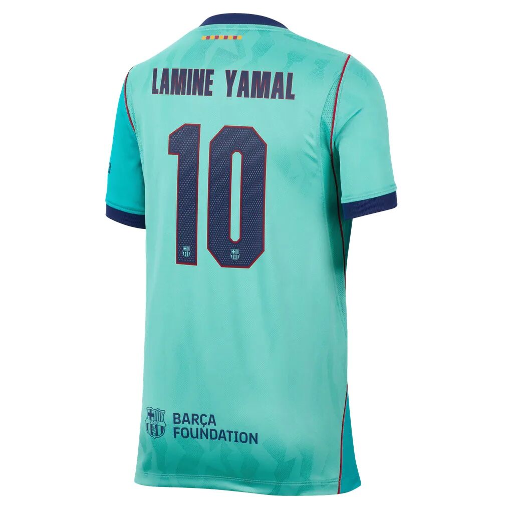 Lamine Yamal Barcelona Nike Youth 2026/27 Third Stadium Replica Jersey - Turquoise