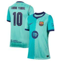 Lamine Yamal Barcelona Nike Youth 2026/27 Third Stadium Replica Jersey - Turquoise - Front View