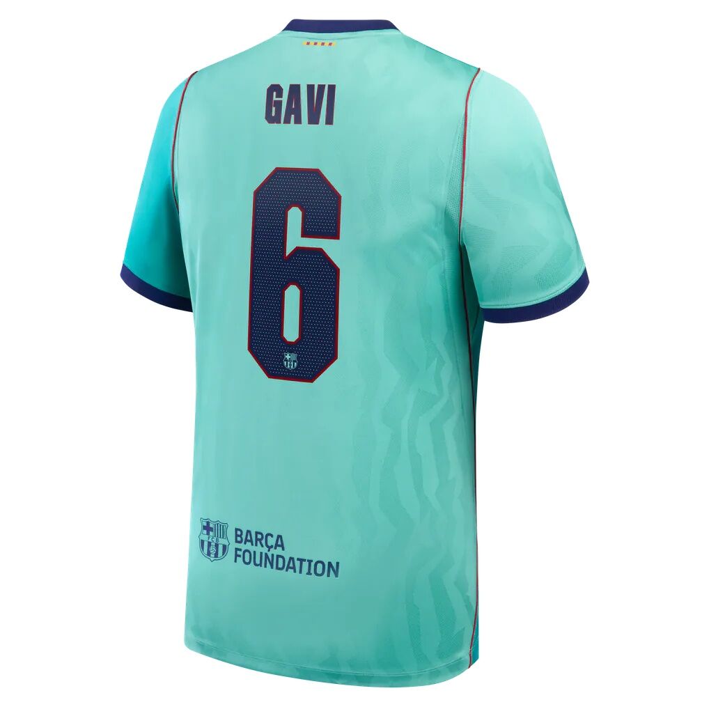 Gavi Barcelona Nike 2026/27 Third Stadium Replica Jersey - Turquoise