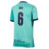 Gavi Barcelona Nike Youth 2026/27 Third Stadium Replica Jersey - Turquoise - Detail View