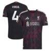 Virgil van Dijk Liverpool adidas 2026/27 Third On-Field Authentic Jersey - Black - Front View