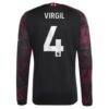 Virgil van Dijk Liverpool adidas 2026/27 Third Replica Long Sleeve Jersey - Black - Detail View