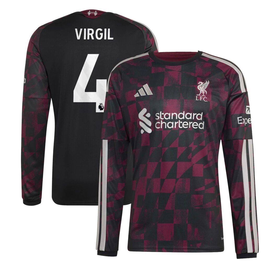 Virgil van Dijk Liverpool adidas 2026/27 Third Replica Long Sleeve Jersey