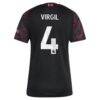 Virgil van Dijk Liverpool adidas Women's 2026/27 Third Replica Jersey - Black - Detail View