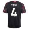 Virgil van Dijk Liverpool adidas Youth 2026/27 Third Replica Jersey - Black - Detail View