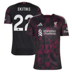 Hugo Ekitike Liverpool adidas 2026/27 Third Replica Jersey - Black - Front View