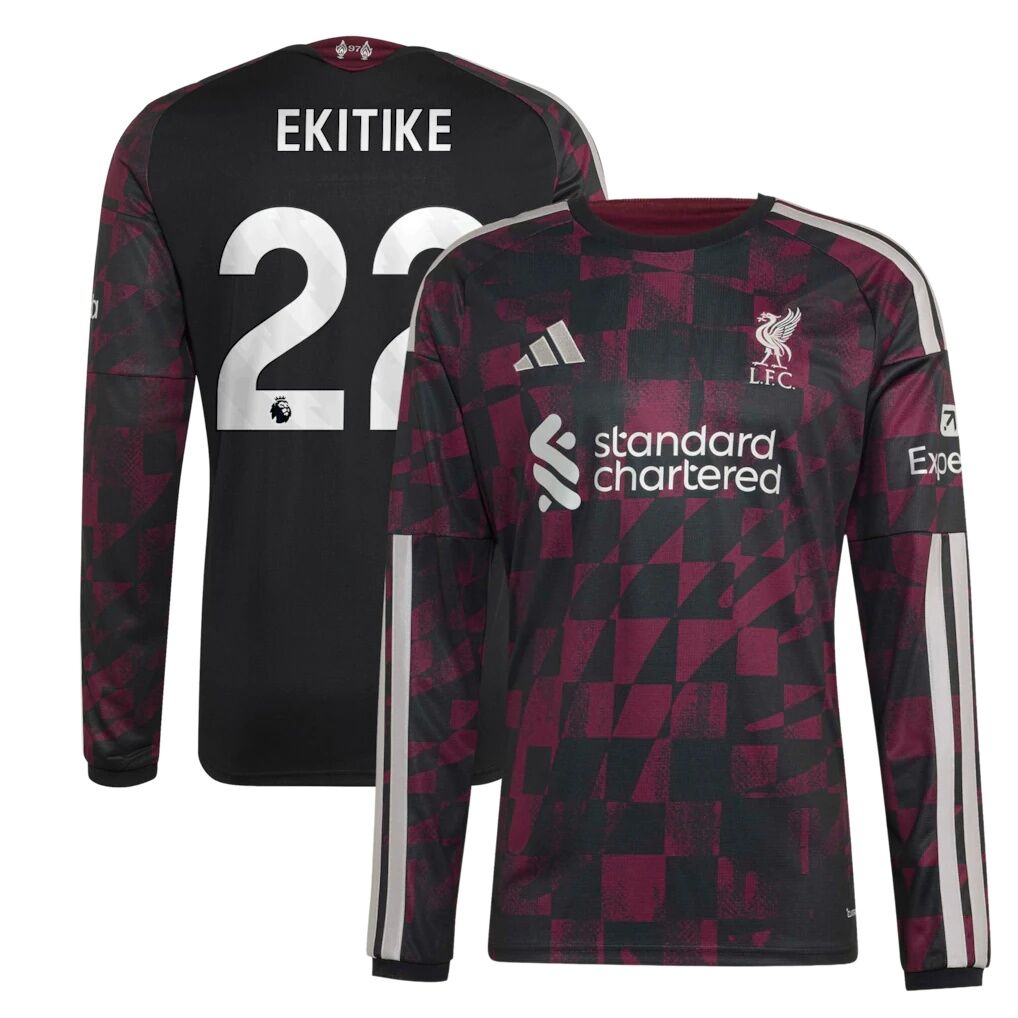 Hugo Ekitike Liverpool adidas 2026/27 Third Replica Long Sleeve Jersey