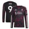 Alexander Isak Liverpool adidas 2026/27 Third Replica Long Sleeve Jersey - Black - Front View
