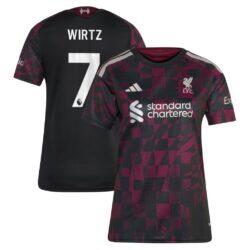 Florian Wirtz Liverpool adidas Women's 2026/27 Third Replica Jersey - Black - Front View