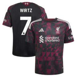 Florian Wirtz Liverpool adidas Youth 2026/27 Third Replica Jersey - Black - Front View