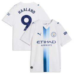 Erling Haaland Manchester City Puma Youth 2026/27 Third Replica Jersey - White - Front View