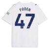 Phil Foden Manchester City Puma Youth 2026/27 Third Replica Jersey - White - Detail View