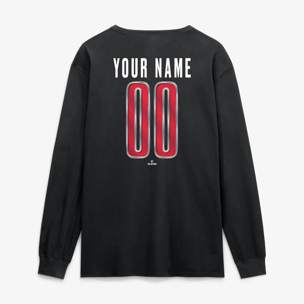 Los Angeles Angels  Metallic Mascot Personalized Name & Number Long Sleeve T-Shirt