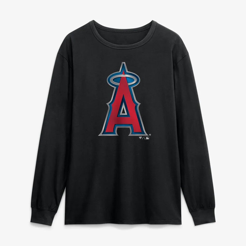 Los Angeles Angels  Metallic Mascot Personalized Name & Number Long Sleeve T-Shirt