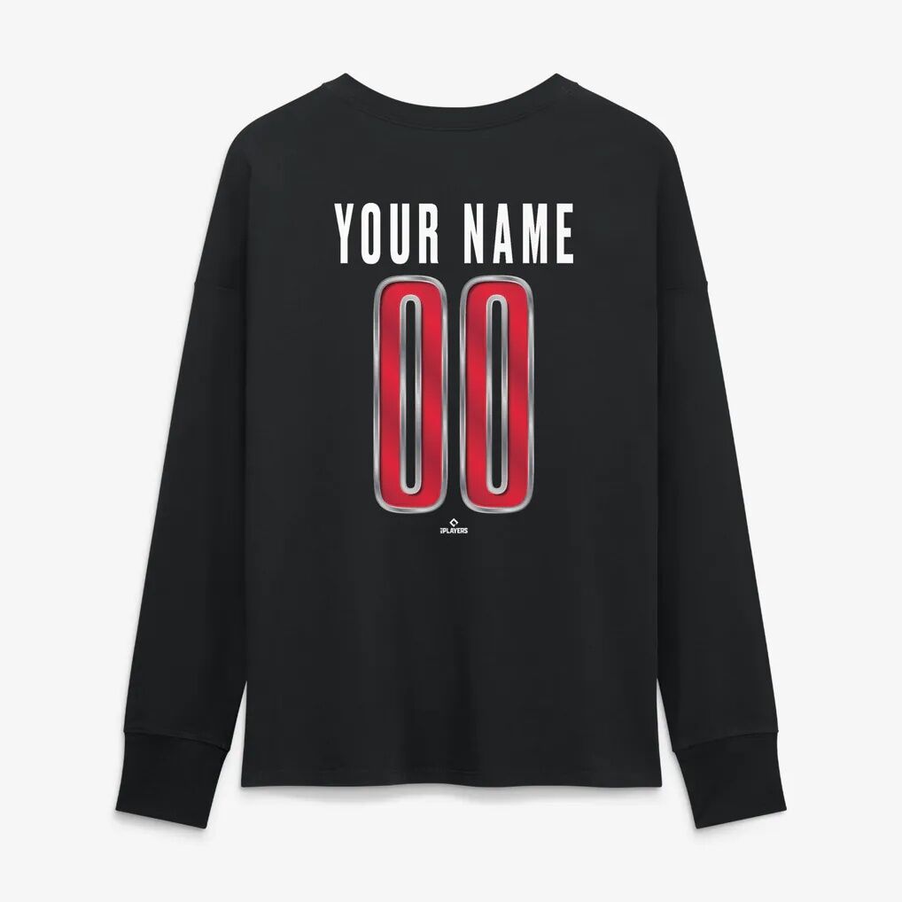 Los Angeles Angels Women's Metallic Mascot Personalized Name & Number Long Sleeve T-Shirt