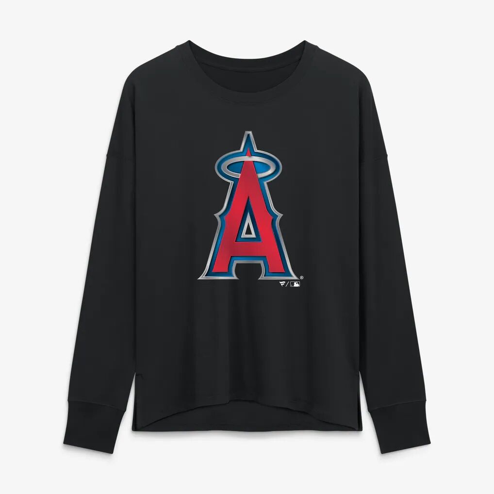 Los Angeles Angels Women's Metallic Mascot Personalized Name & Number Long Sleeve T-Shirt