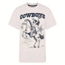 Dallas Cowboys KadyLuxe Women's Game Changer T-Shirt - Cream - Front View