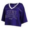 Phoenix Suns WEAR by Erin Andrews Women's Cropped Jersey T-Shirt - Purple - Detail View