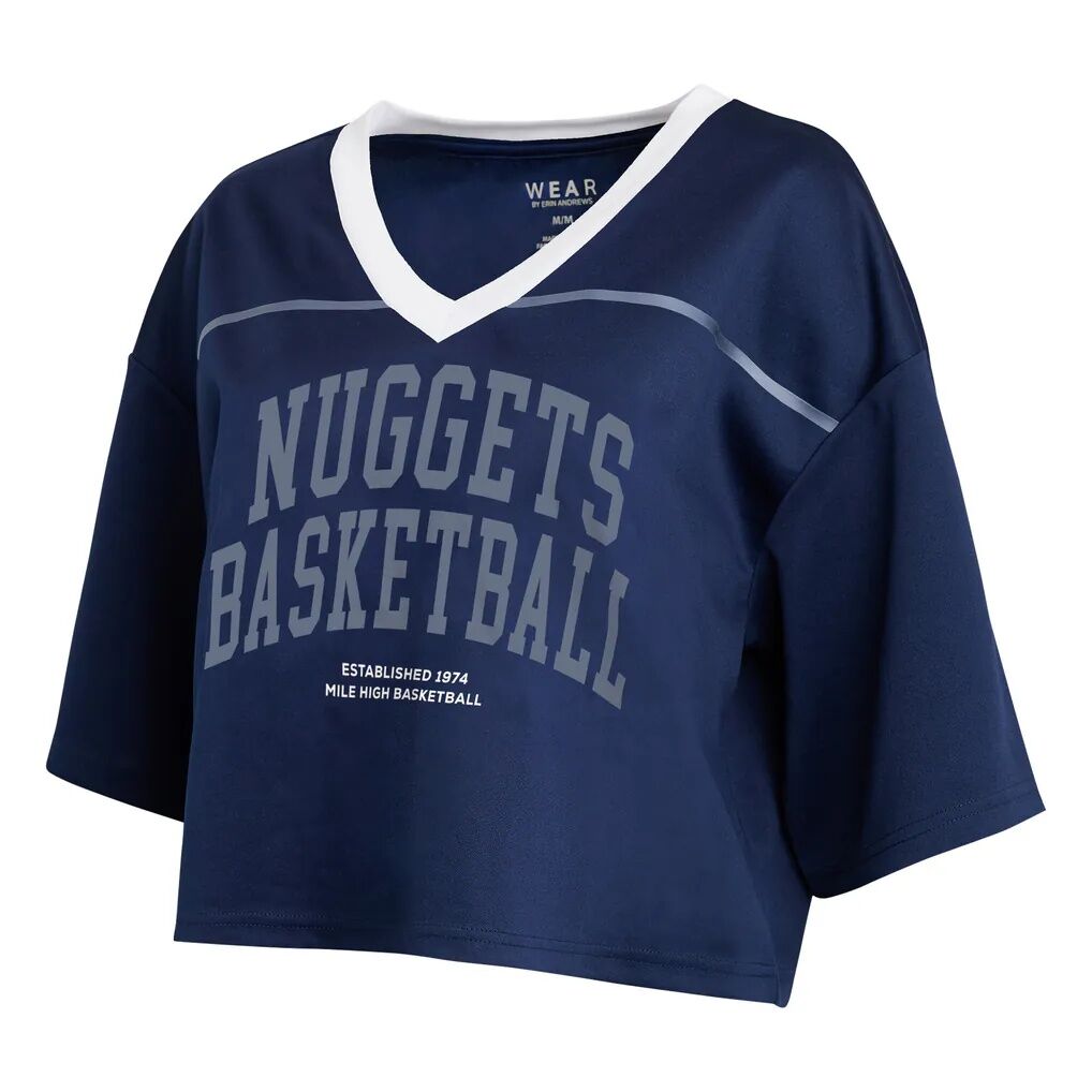 Denver Nuggets WEAR by Erin Andrews Women's Cropped Jersey T-Shirt