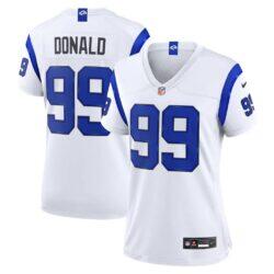 Aaron Donald Los Angeles Rams Nike Women's Alternate Game Jersey - White - Front View
