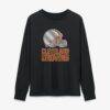 Cleveland Browns Women's Metallic Mascot Personalized Name & Number Long Sleeve T-Shirt - Black - Side View