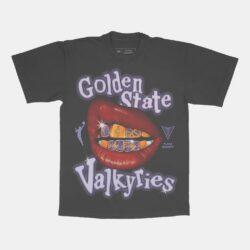 Golden State Valkyries Playa Society Unisex Sketch T-Shirt - Black - Front View