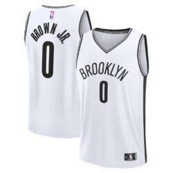 Mikel Brown Jr. Brooklyn Nets Fashion7 Youth Fast Break Replica Jersey - White - - Front View
