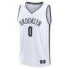 Mikel Brown Jr. Brooklyn Nets Fashion7 Youth Fast Break Replica Jersey - White - - Side View