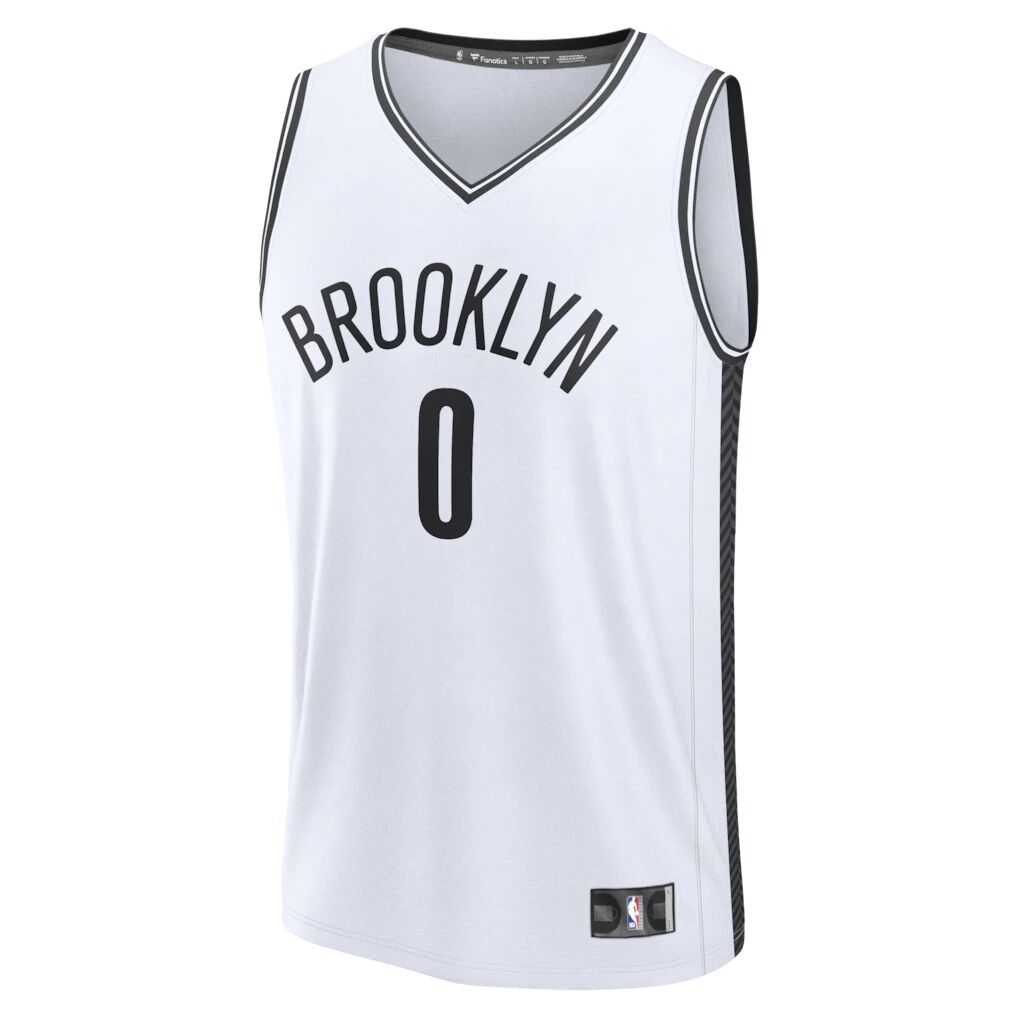 Mikel Brown Jr. Brooklyn Nets Fashion7 Youth Fast Break Replica Jersey - White - Association Edition