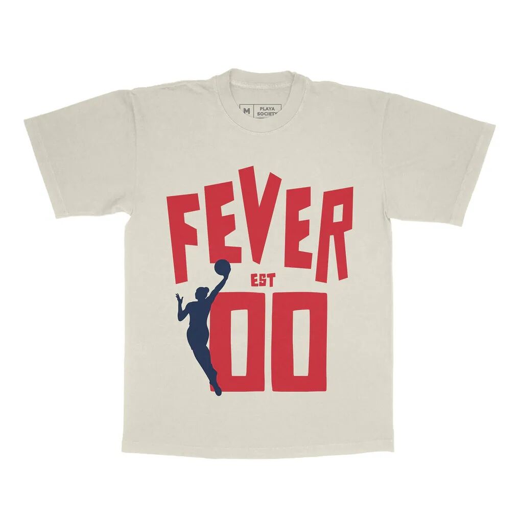 Indiana Fever Playa Society Unisex Est T-Shirt - Oatmeal