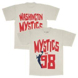 Washington Mystics Playa Society Unisex Est T-Shirt - - Front View