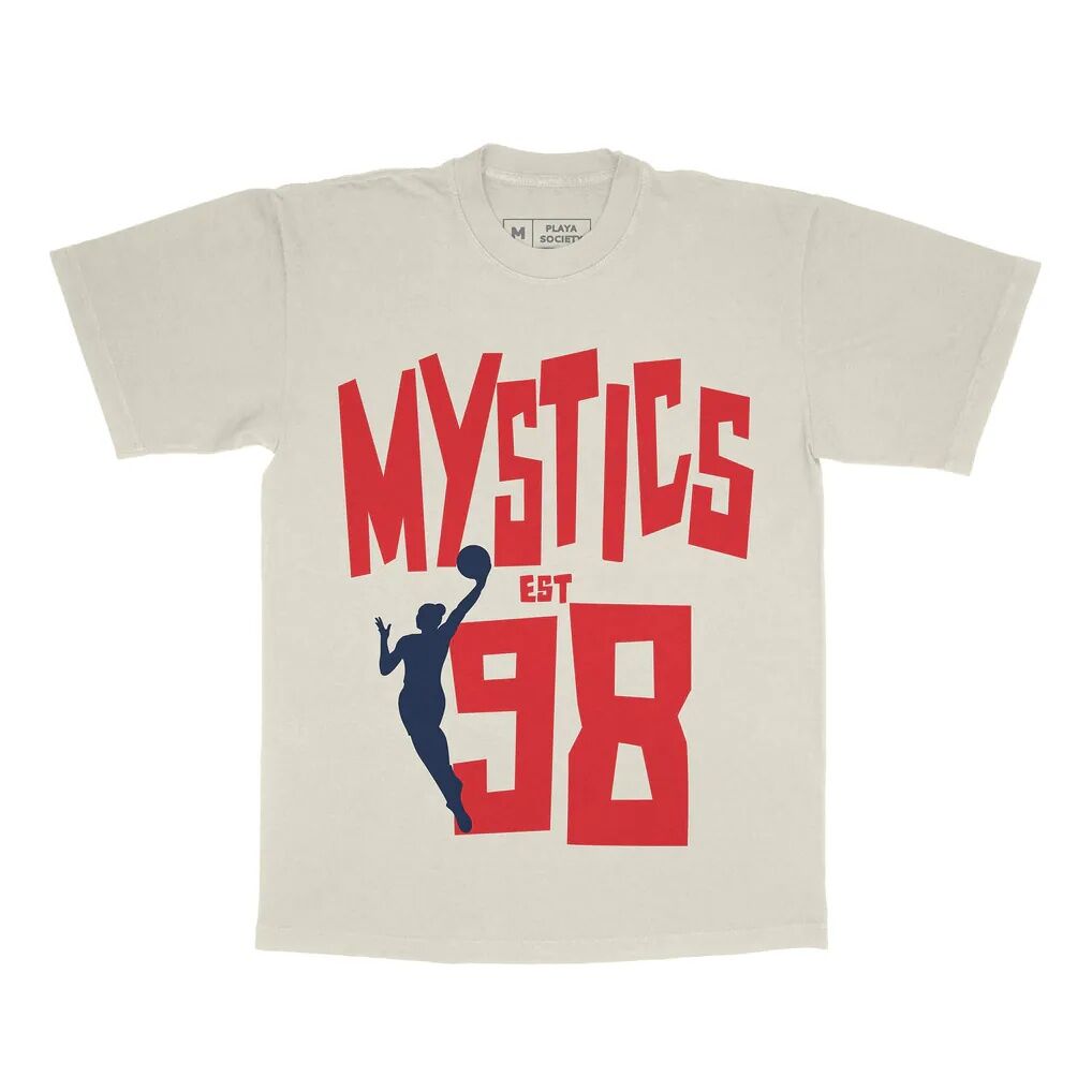Washington Mystics Playa Society Unisex Est T-Shirt - Oatmeal