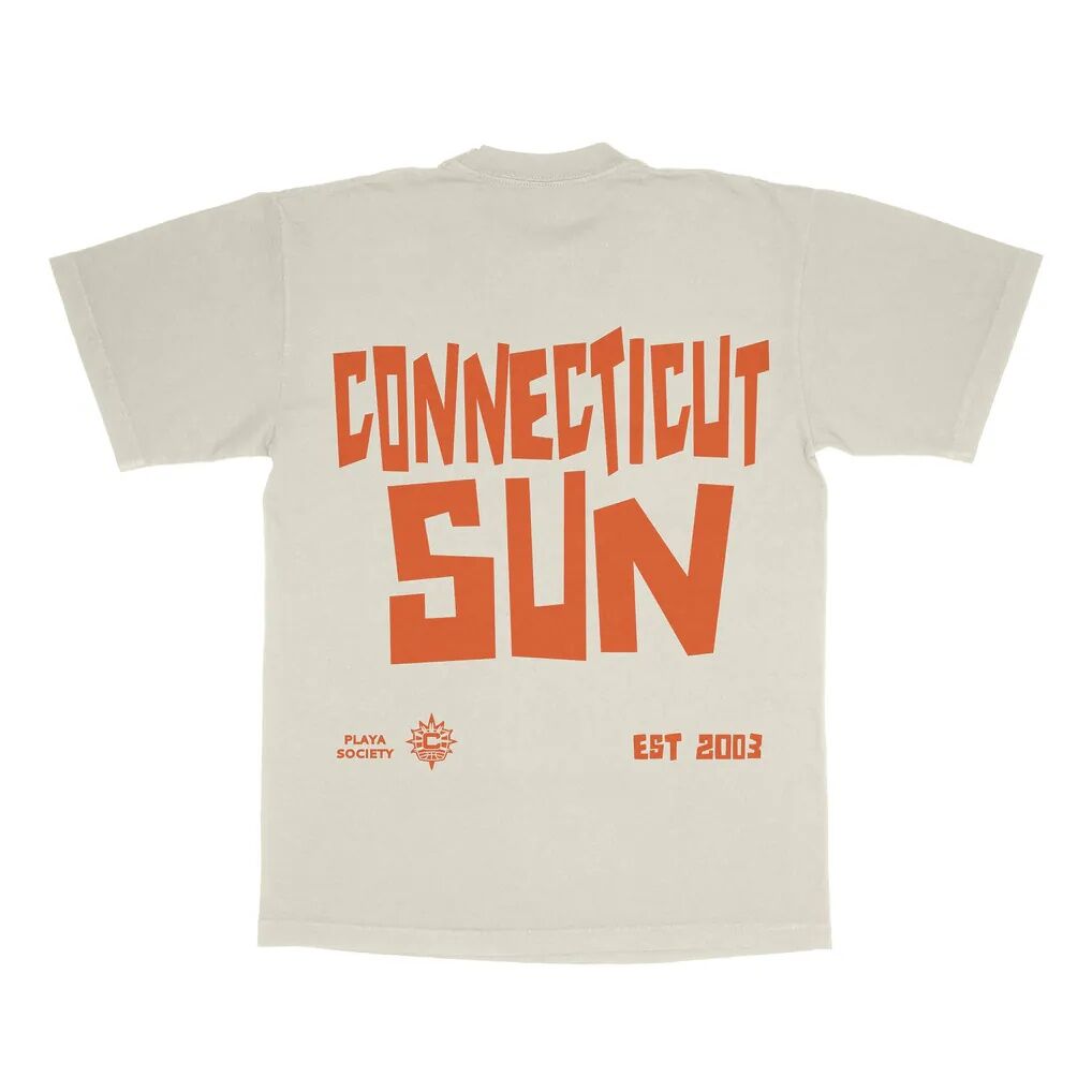 Connecticut Sun Playa Society Unisex Est T-Shirt - Oatmeal